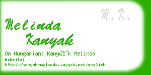 melinda kanyak business card